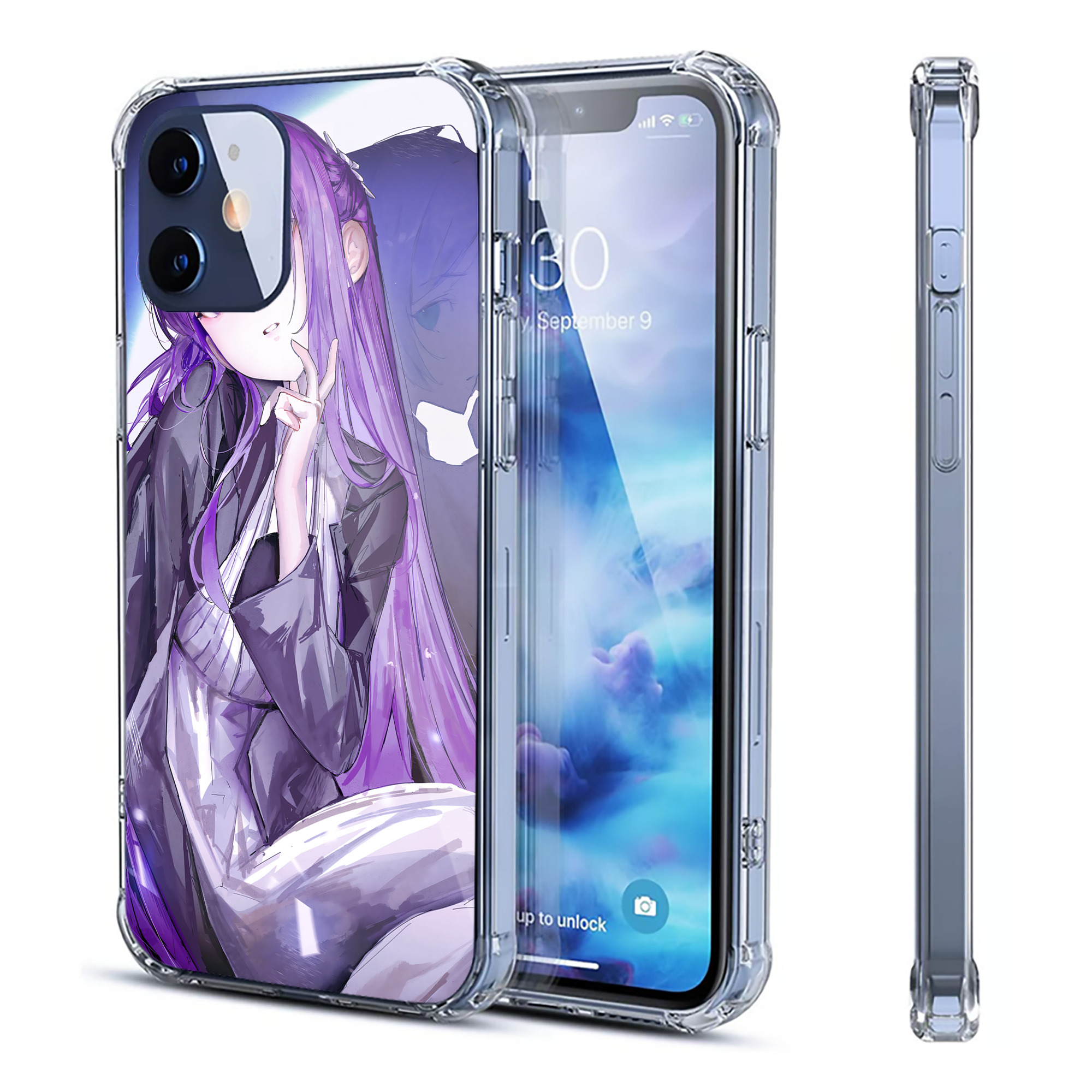 （画像用） 葬送のフリーレン Frieren 【iPhone 12シリーズ対応】透明スマホケース（クリアソフトケース）